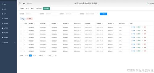 基于B/S架構的企業合同管理系統 源碼定制與軟件系統開發